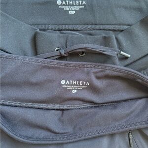 Athleta Black Joggers 2 pairs XSP/0P